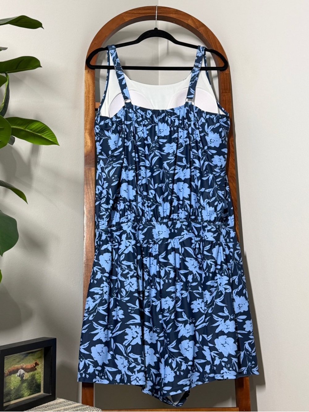 Bloomchic 22/24 Blue Floral Swimsuit Swim Romper NEW - Picture 4 of 12